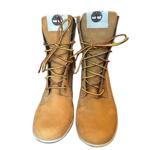 Timberland Lace-Up Heeled Boots – Size 7 Y2K Retro - Picture 2 of 5